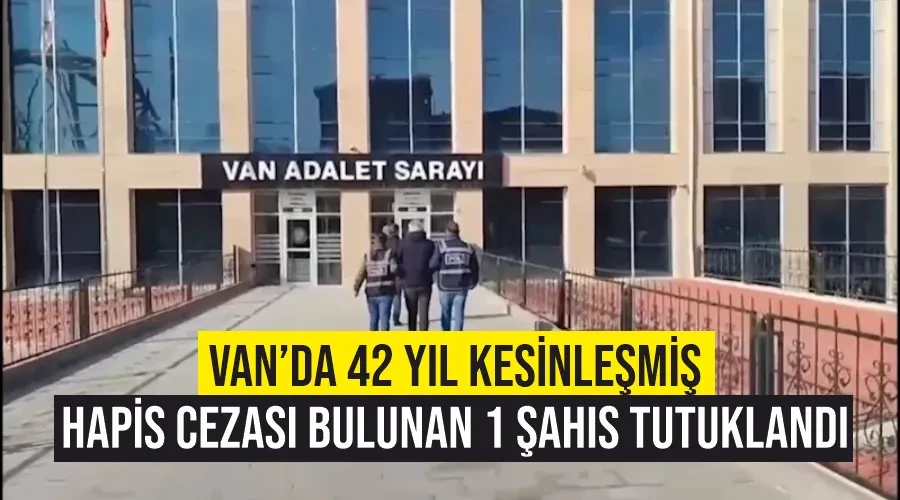 Van’da 42 yıl kesinleşmiş hapis cezası bulunan 1 şahıs tutuklandı