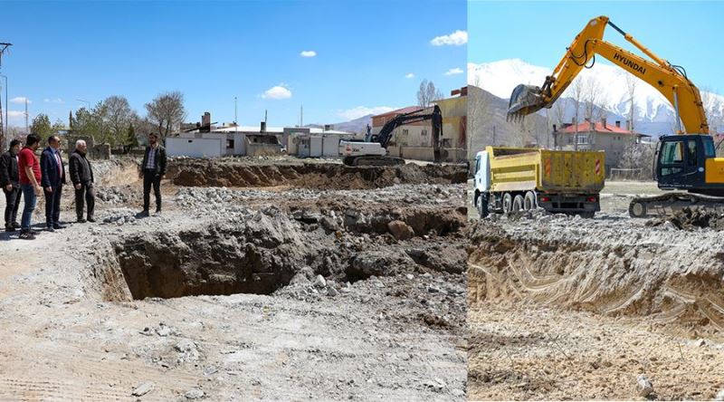 Gürpınar’ın en büyük Sosyal Konut Hamlesinde ilk kazma vuruldu