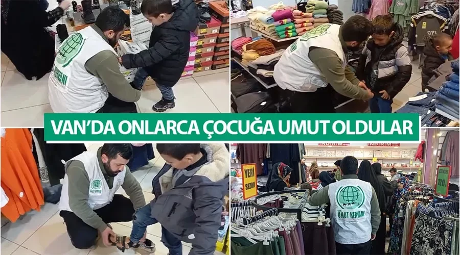 Van’da onlarca çocuğa bot ve mont yardımı