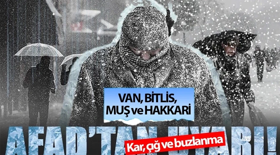 AFAD’dan Van’a kuvvetli kar yağışı uyarısı!