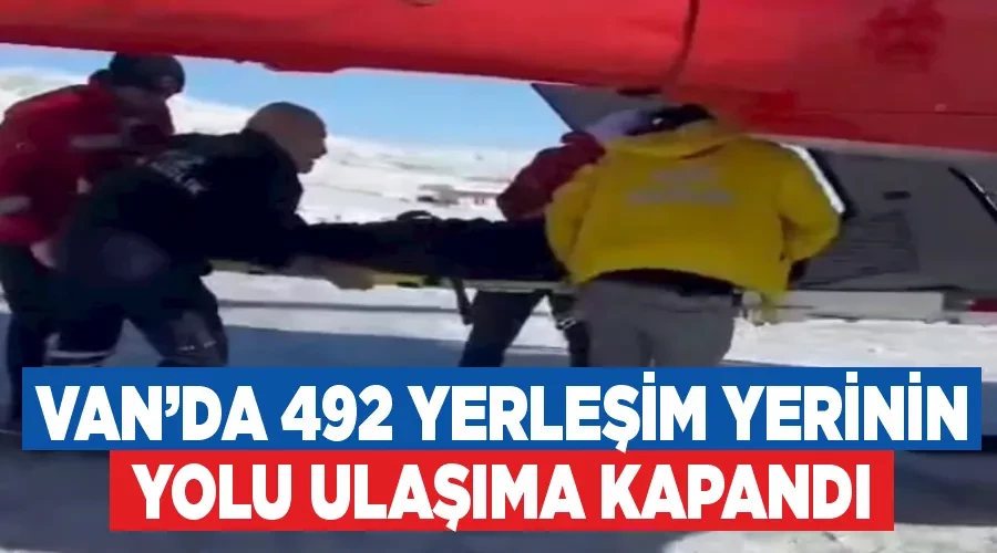 Van’da şiddetli karın ağrısı olan hasta için helikopter havalandı