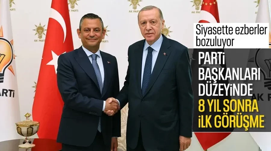 Cumhurbaşkanı Erdoğan ve Özgür Özel görüşmesi başladı