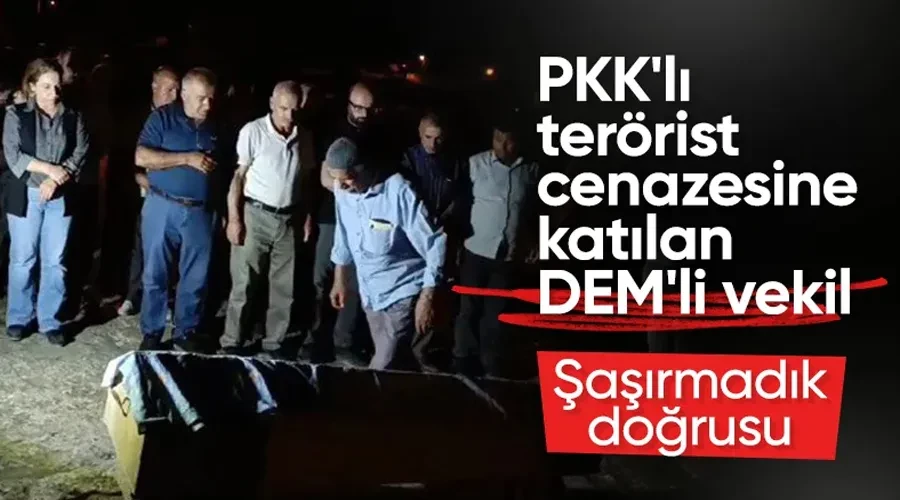 DEM Partili Saliha Aydeniz teröristin cenazesine katıldı