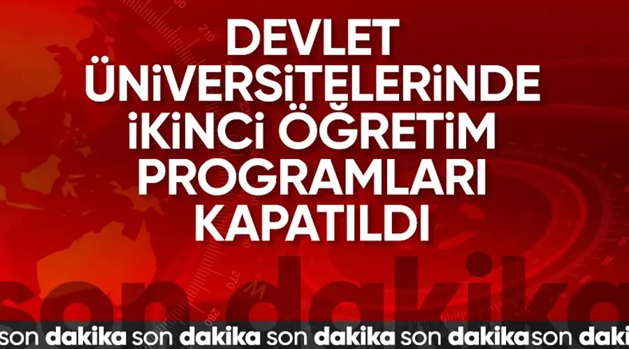 Devlet üniversitelerinde ikinci öğretim programları kapatıldı