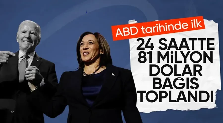 ABD tarihinin 24 saatte toplanan en yüksek bağışı Kamala Harris