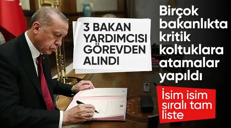 Cumhurbaşkanlığı tarafından yapılan atama kararları Resmi Gazete’de