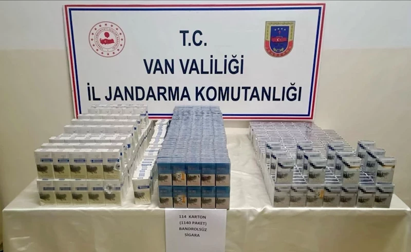 Van’da bin 340 paket kaçak sigara ele geçirildi